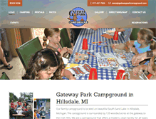 Tablet Screenshot of gatewayparkcampground.com